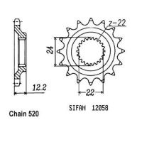 Přední řetězové kolečko Aprilia